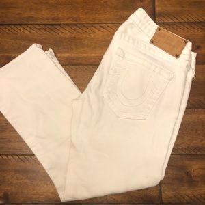 True Religion Women’s White Cropped Jeans